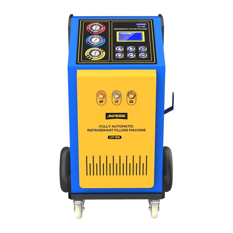 AUTOOL LM706 Refrigerant Recovery Machine with Refrigerant Recovery & Vacuuming & Refueling & Filling Refrigerant for R134a R12