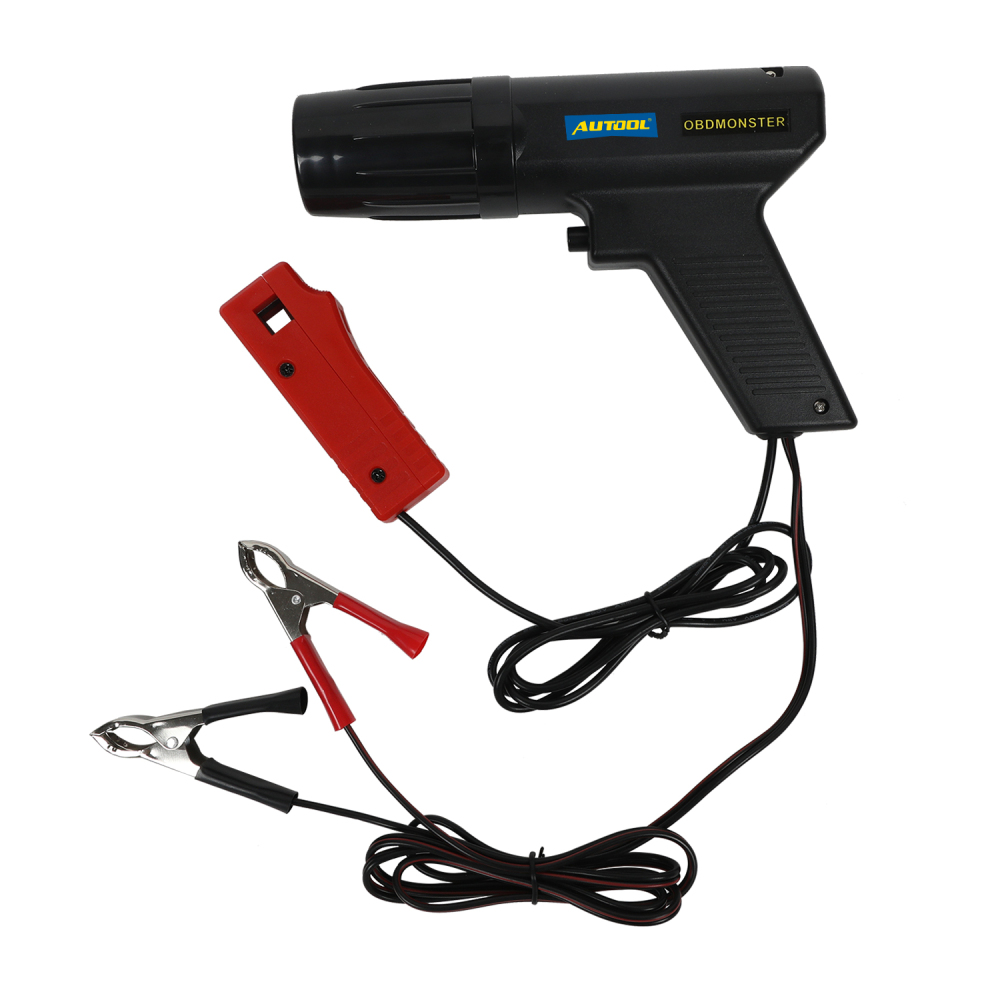 AUTOOL Portable 12V Ignition Timing Light Gun Engine Timing Light Strobe Lamp Detector Motorcycle Car Repair Tool Timing Gun