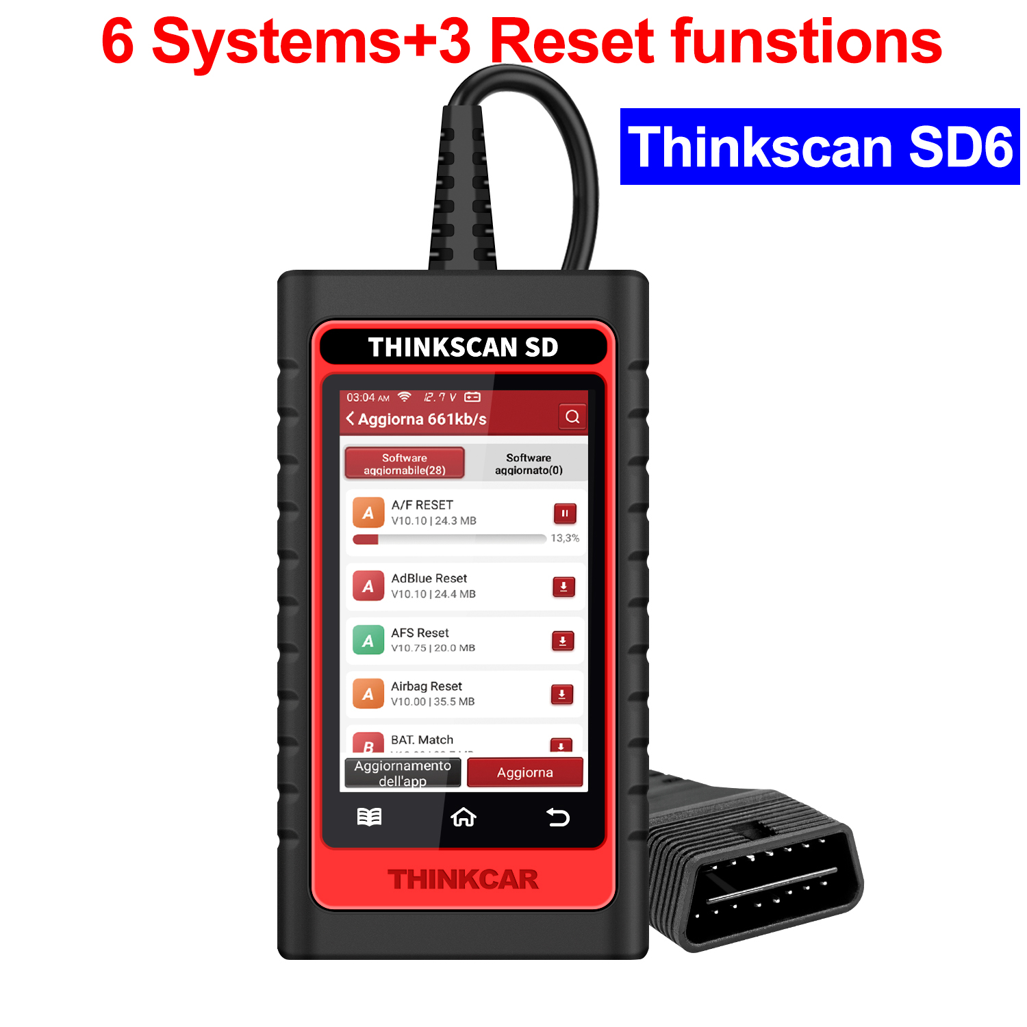 THINKCAR Thinkscan SD6 OBD2 Scanner Resets Full System Car Diagnostic Tool Code Reader Professional Scanner Tool