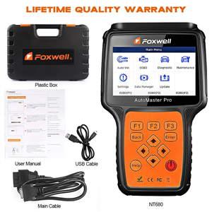 Foxwell NT680 All Systems Diagnostic Scanner with Oil Light/Service Reset+EPB Functions Updated Version of NT624