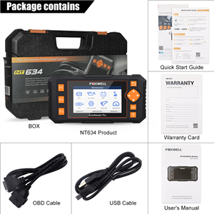 Foxwell NT634 OBD2 Automotive Scanner 4 System Diagnosis DPF Injector TPMS EPB BRT Oil Reset Service OBD 2 Car Diagnostic Tool