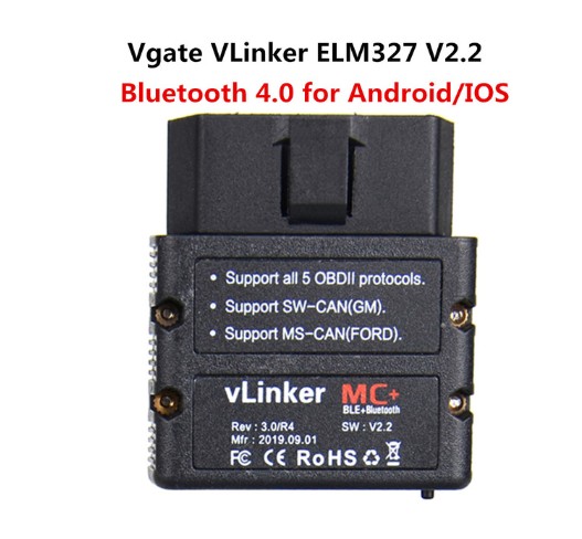 Original Vgate vLinker MC+ ELM327 Car Scanner OBD2 Auto Bluetooth 4.0 Diagnostic Tool for Android/IOS