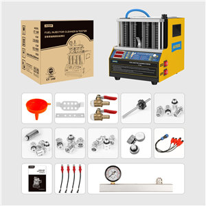 AUTOOL CT160 220V/110V 4-Cylinders Car Fuel Injector Flushing Nozzles Fuel Injector Tester Ultrasound Heating Cleaning Injectors Motorcycle