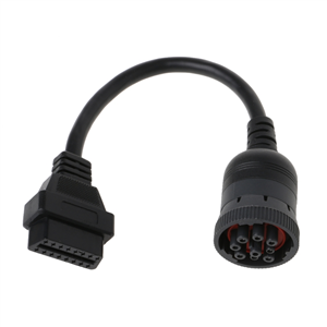 Deutsch J1939 9pin to 16pin Truck Cable J1939 9 pin to OBDII/OBD2 16 PIN Female diagnosctic tool connector
