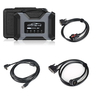 2025 SUPER MB PRO M6+ for Benz Trucks Diagnoses Wireless Diagnosis Tool with OBD2 16pin Cable + USB Cable + 14pin Cable