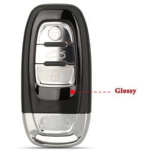 Audi A4l A3 A4 A5 A6 A8 Quattro Q5 Q7 A6 A8 Remote Key Shell Case Fob Replacement Car Key Shell 3 Buttons Glossy