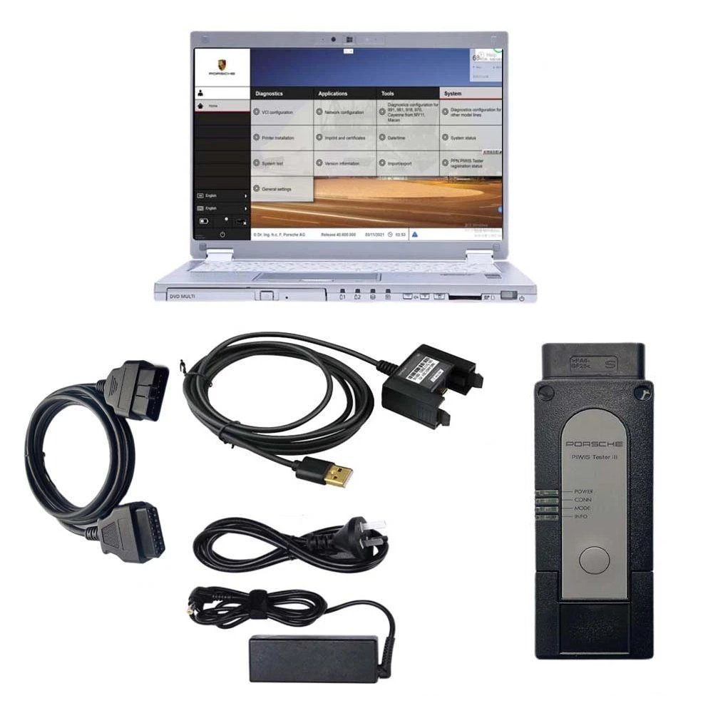 High Quality Porsche Piwis3 PT3G-VCI V44.800.022+V38.250.00 Plus Panasonic CF-MX5 I5 6300U Laptop