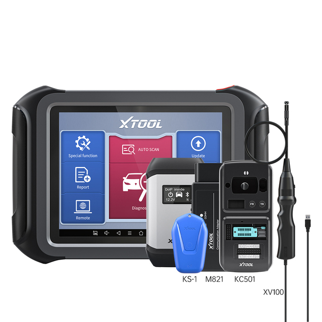 Xtool X100 Max X100 PAD IMMO Key Programmer Plus KS01 M821 & XV100 With ECU Coding Diagnosis Active Test 42+ Reset Functions