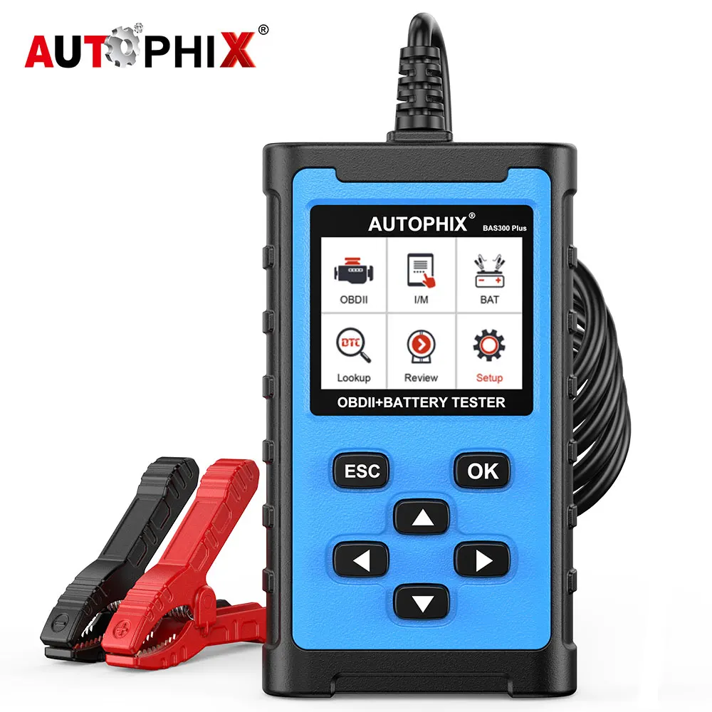 Autophix BAS300 Plus 6/12/24V Battery Tester OBD2 Engine Check 2-in-1 Automotive Scanner Code Reader OBD 2 Car Diagnostic Tools