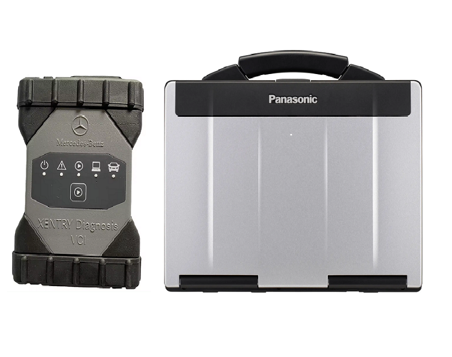 Mercedes Benz MB SD Connect C6 DoIP Xentry VCI WiFi Multiplexer Truck Car Diagnosis Tool V2025.03 Plus Panasonic CF53 Laptop Ready to Use