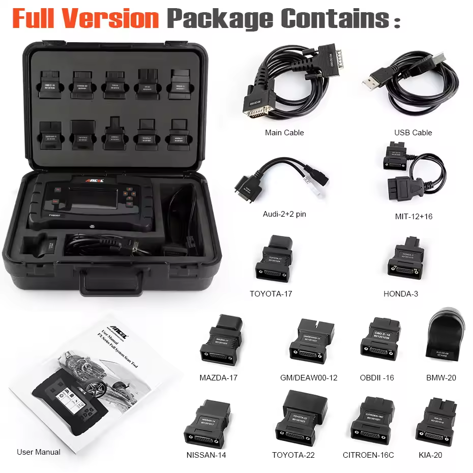 Car Diagnostic OBD2 Engine Scanner Ancel FX6000 Full System Service Fuction ECU Coding Automotive Scanner Tools Free Update Full Version