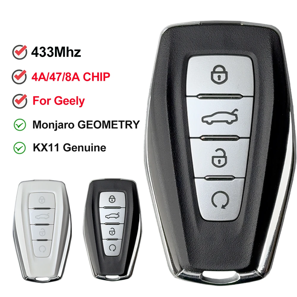 Original OEM 433Mhz 4A/ID47/8A Chip Smart Keyless Car Key For Geely Monjaro KX11 Emgrand X7 X3 S1 GEOMETRY Genuine