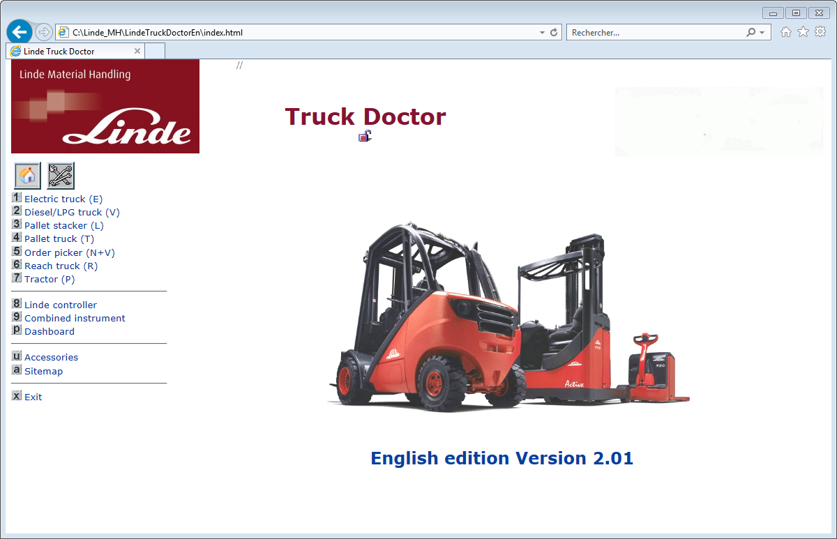 Linde Doctor Program V2.01.05 [02.2016] Truck Doctor Diagnostic Software