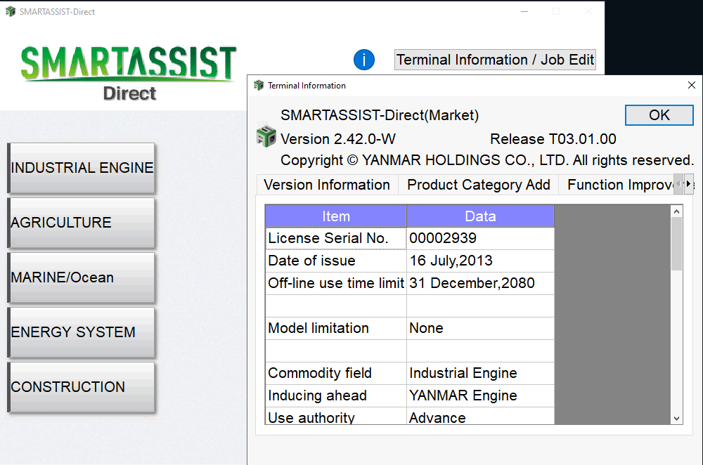 2024.03 YANMAR Diagnostic Tool SMART ASSIST V2.42