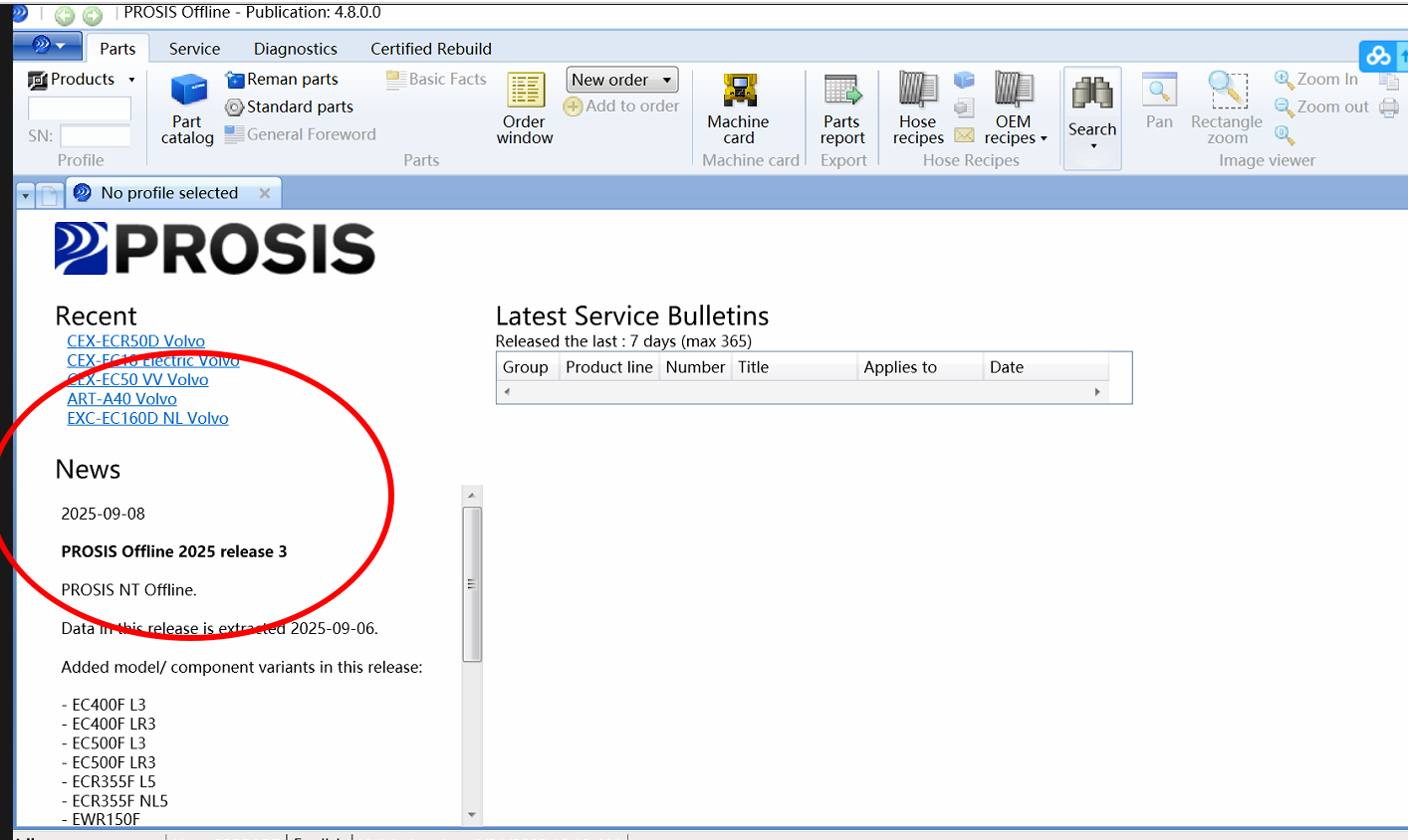 2025.09 Volvo PROSIS Offline R3 EPC Parts Catalog & Repair Manuals For Volvo Construction V4.8.0.0