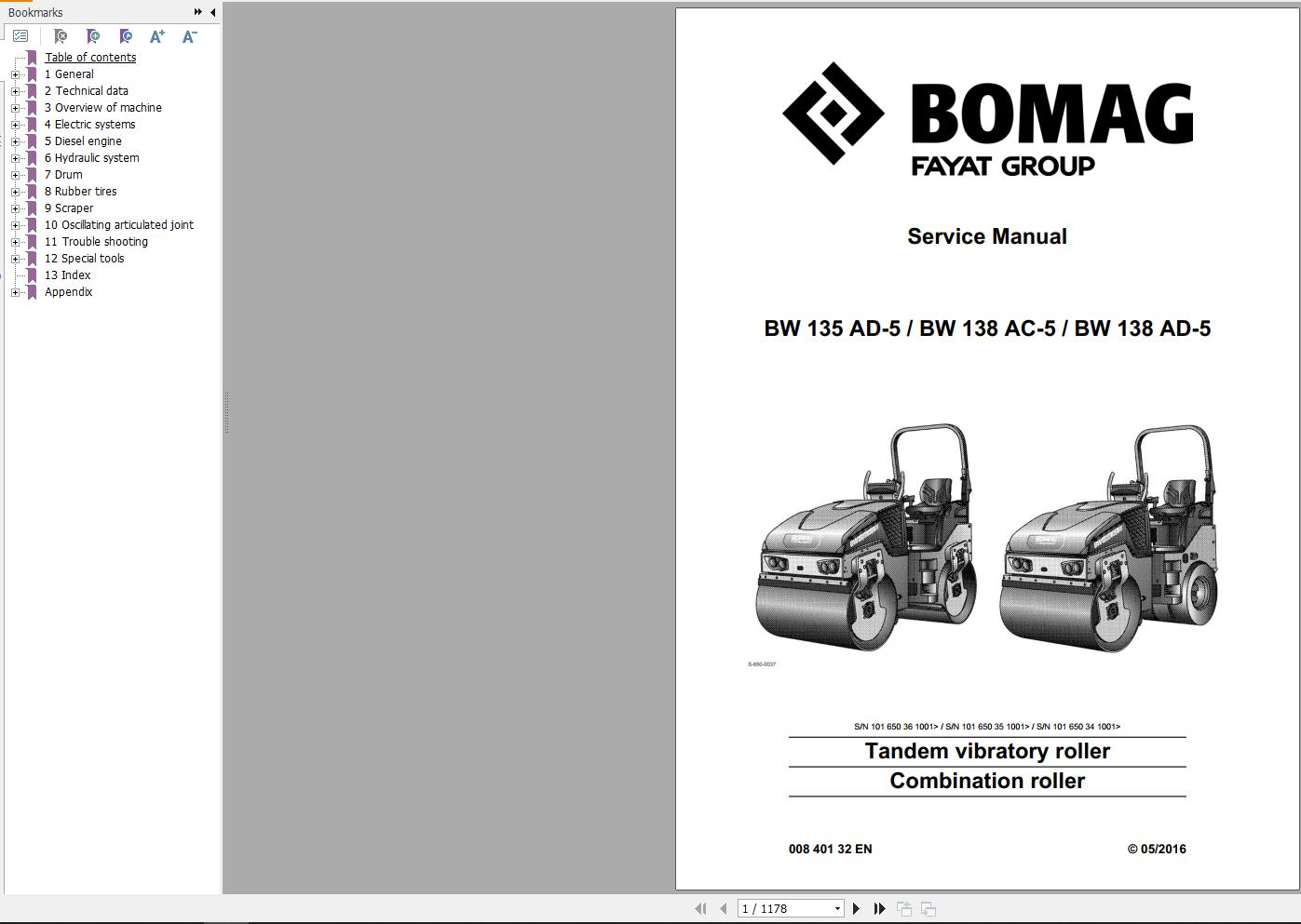 Bomag Operation Manuals Repair Manuals Service Manuals Circuit Diagram PDF