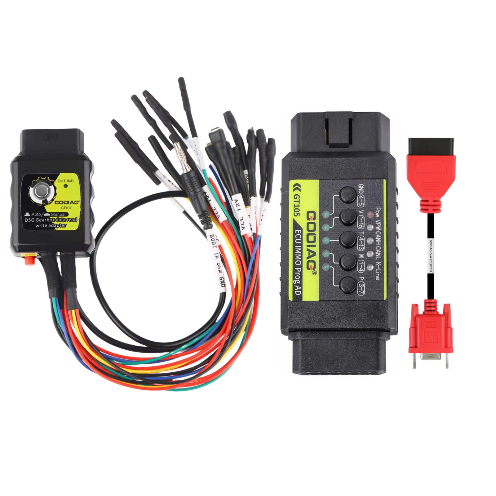 GODIAG GT107 DSG Gearbox Adapter with GT105 II IMMO Prog AD Plus G-A ECU/TCU Cable Work with AUTEL IM508 IM608 Series For DQ250, DQ200 etc.