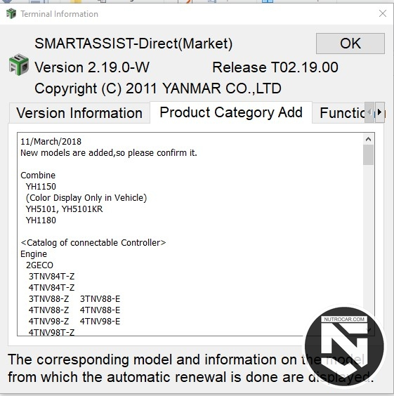 2018 Yanmar Smart Assist V2.19 Yanmar Diagnostic Software Offline Version for Yanmar Heavy Duty Machine