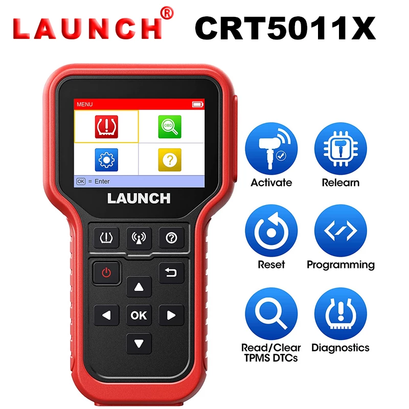 LAUNCH CRT5011X TPMS Diagnostic Tools TPMS Tools Sensor Programmer OBD2 Mental Sensor Tire Pressure Cars Diagnostic Automotive