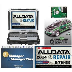All Auto Repair Software-ALLDATA 10.53+24 in 1 auto repair database software Installed On Panasonic CF19 CF-19 Laptop 1.5TB HDD