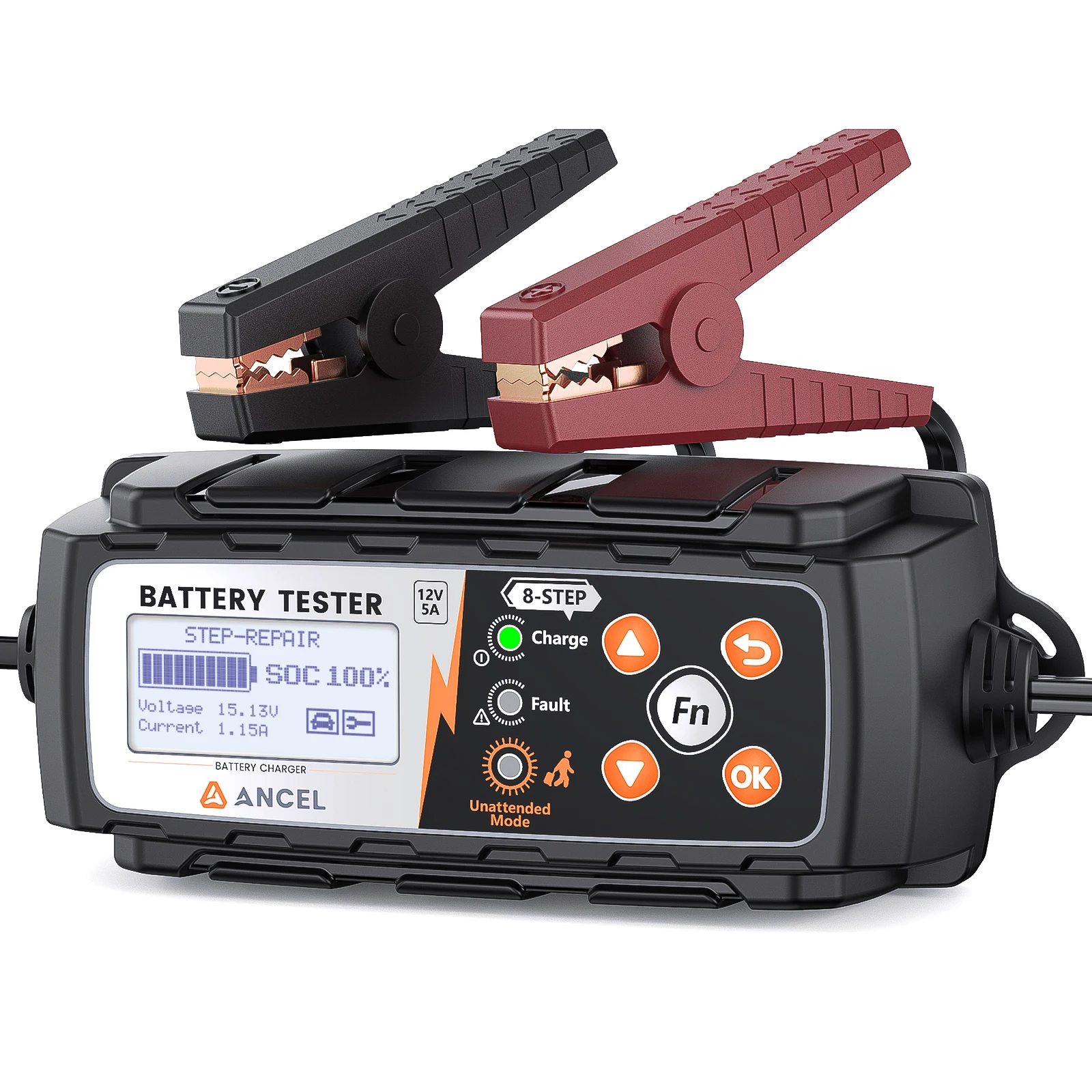ANCEL BT521 12V Car Battery Tester Battery Charger Automative Maintenance Battery Analyzer Cranking Test Battery Charging Tool