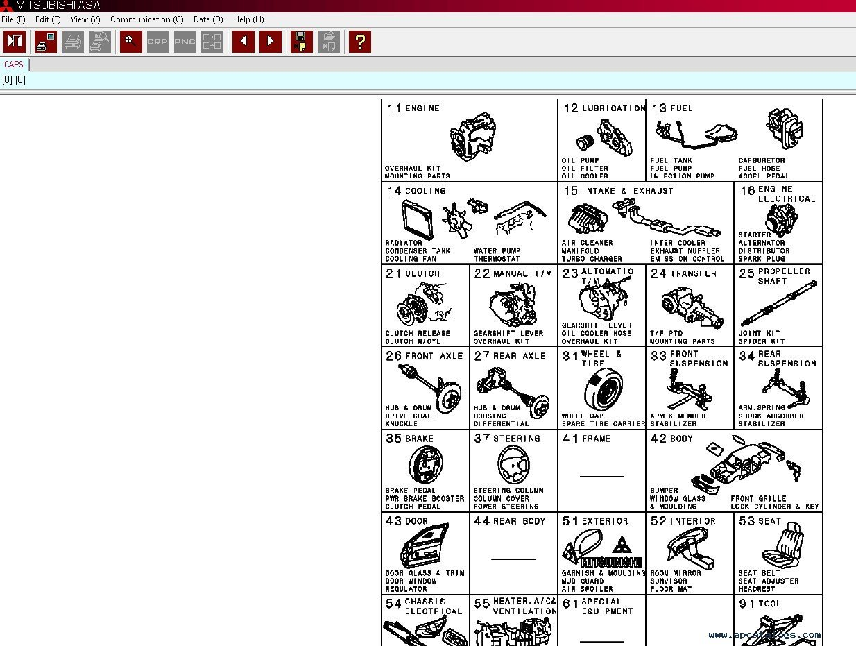 2022.10 Mitsubishi Europe General USA Japan MMC ASA EPC parts catalog
