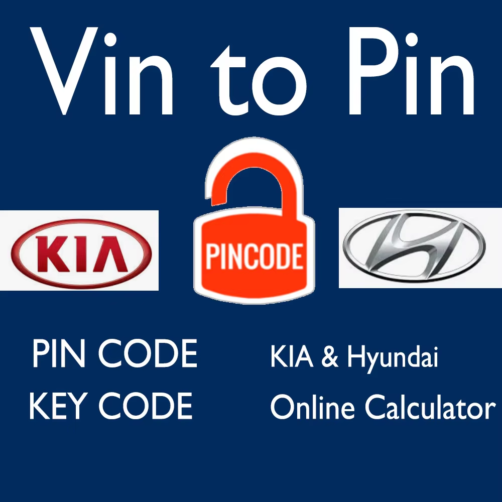 Pincode For Hyundai KIA VIN to PIN Code Keycut Key Code By VIN One Time Online Calculator-LOCKSMITH AUTO KeyCode Generator