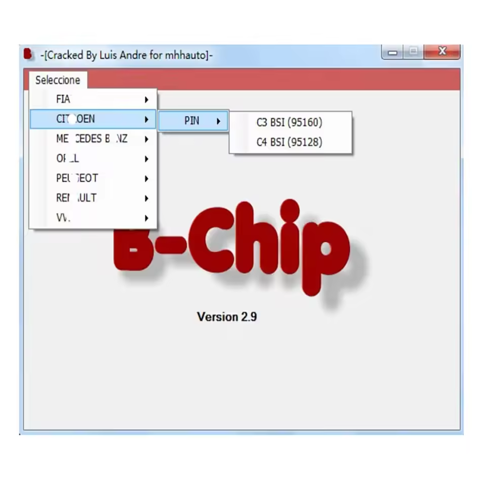 B-Chip IMMO Pin Code Calculator V2.9 Software Calculate Pincode from Dump File
