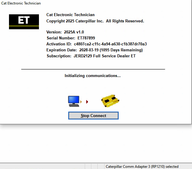 2025.03 CAT ET 2025A Electronic Technician Diagnostic Software With Factory Password Keygen 10 Digits