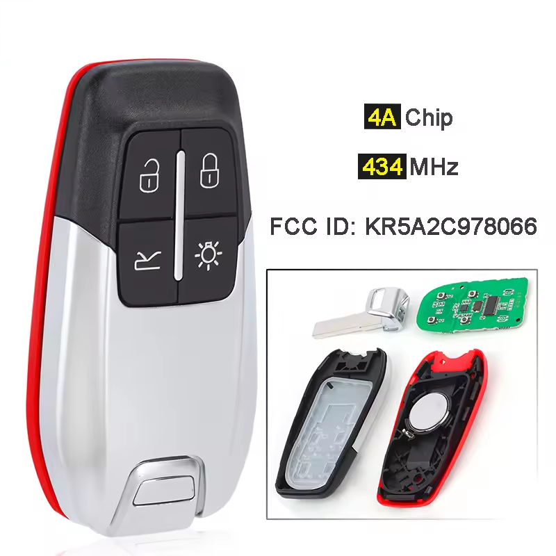 434MHz 4A chip FCC ID: KR5A2C978066 4 Buttons Smart Remote Key Fob for Ferrari 458 588 488GTB LaFerrari 2014-2020 No Logo