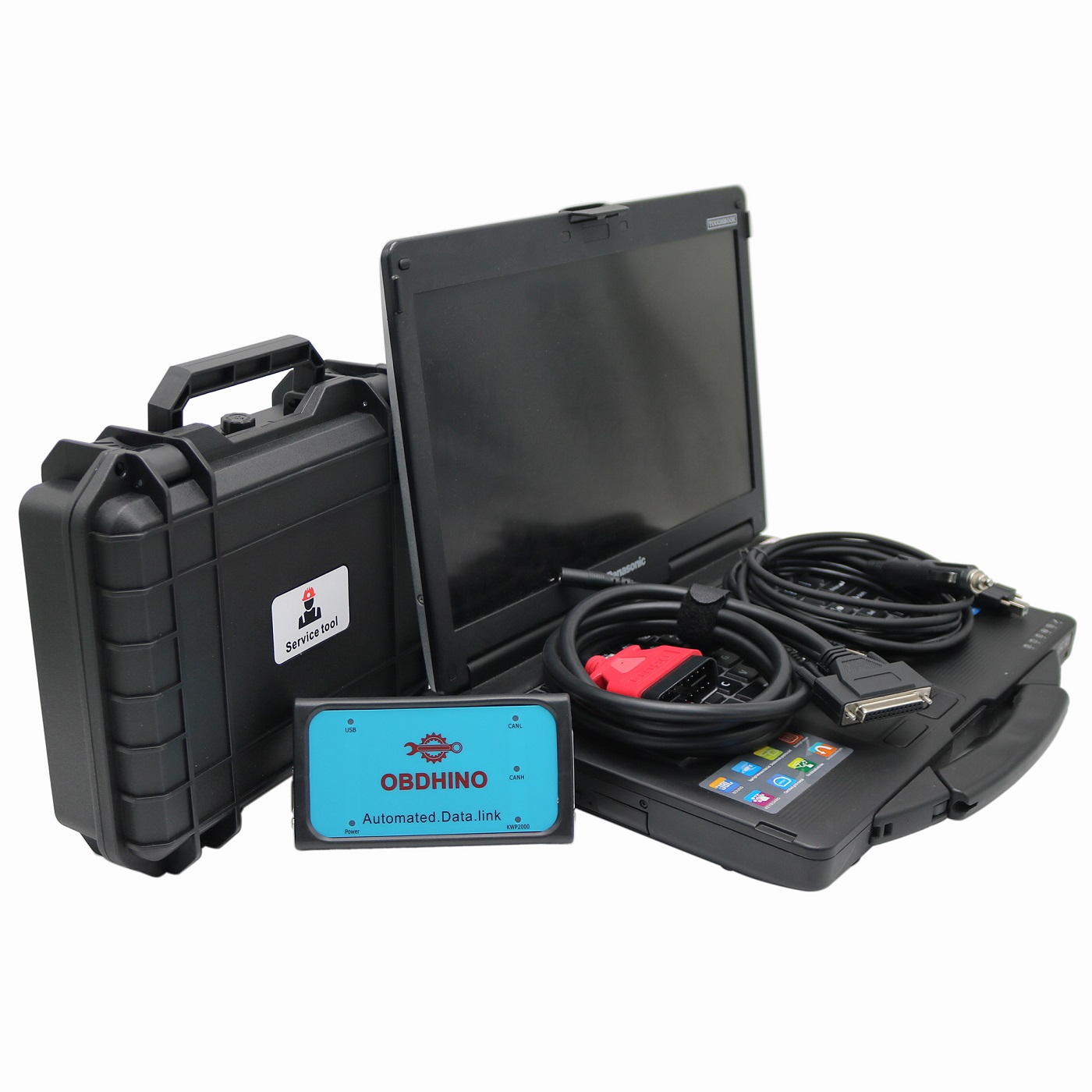 2025.02 KOBELCO Excavator Diagnostic Tool For Hino Communication Adapter Diagnostic tools 09993-E9070 With Hino DX3 V1.25.2 Software Plus Panasonic CF53 Laptop Ready to Use