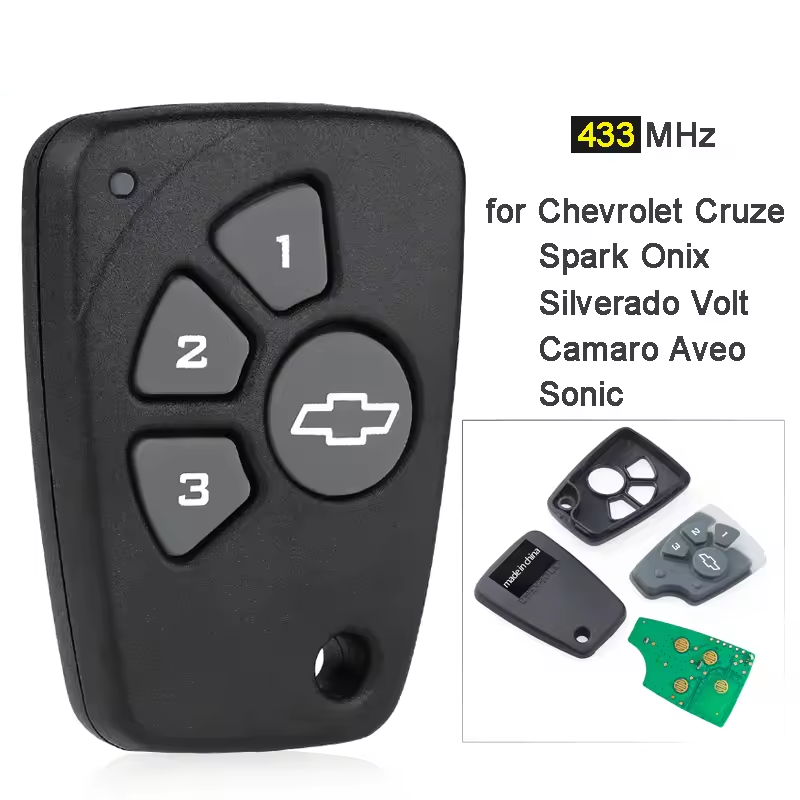433MHz 4 Buttons Keyless Remote Control Key Fob for Chevrolet Cruze Spark Onix Silverado Volt Camaro Aveo Sonic