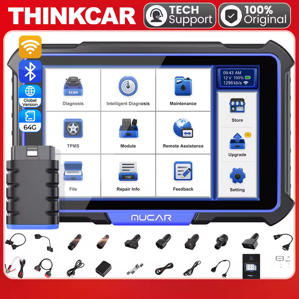 MUCAR VO8 Best Professional Car Diagnostic Tool Obd2 Scanner Auto Bidirectional Scan Tools ECU Coding 34 Reset Free Update