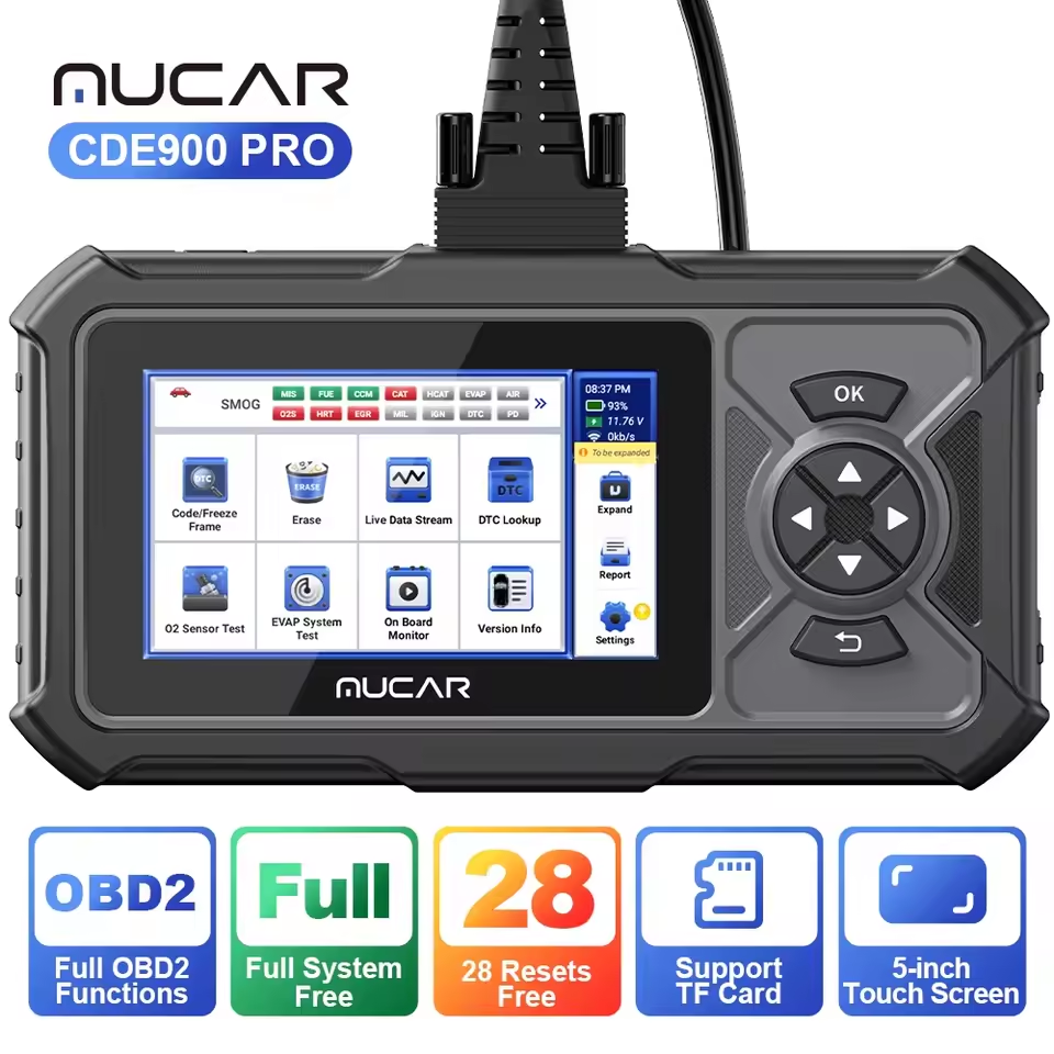 MUCAR CDE900 Pro Obd2 Scanner Auto Car Diagnostic Tools Scanner Automotive OBD Tool Code Reader 28 Reset Full System Diagnosis