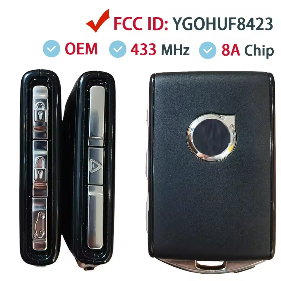 3 Button Smart Remote Car Key 8A Chip 433Mhz for Volvo S90 S60 S40 XC60 XC90 2016-2020 Full Keyless Go Car Key