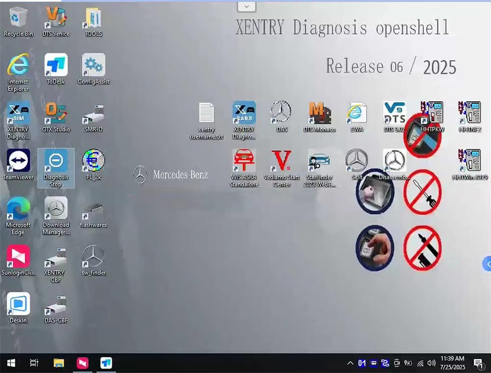V2025.06 Car/V2025.04 MB STAR SD Connect C4 C5 Super Engineering Software Vediamo V05.01.01 Support Offline Programming Fit All Brand