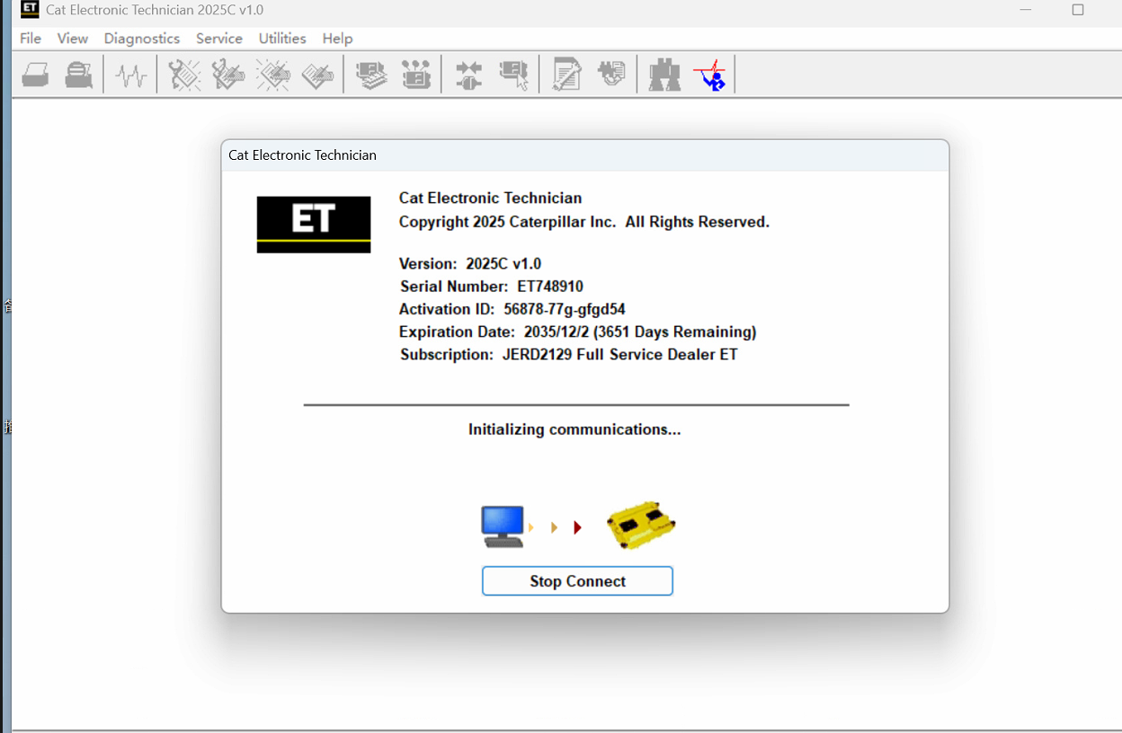 2025.12 Caterpillar Cat ET3 Cat ET Diagnostic Software 2025C Caterpilar Electronic Technician Software One PC Activation