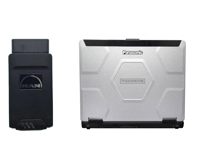 Original Man Cat T427 Man Cat T400 Professional Diagnostic & Programming Device With MAN CATS 3 Software Support Euro6 Man Truck Installed on Panasonic CF54 Laptop Ready to Use