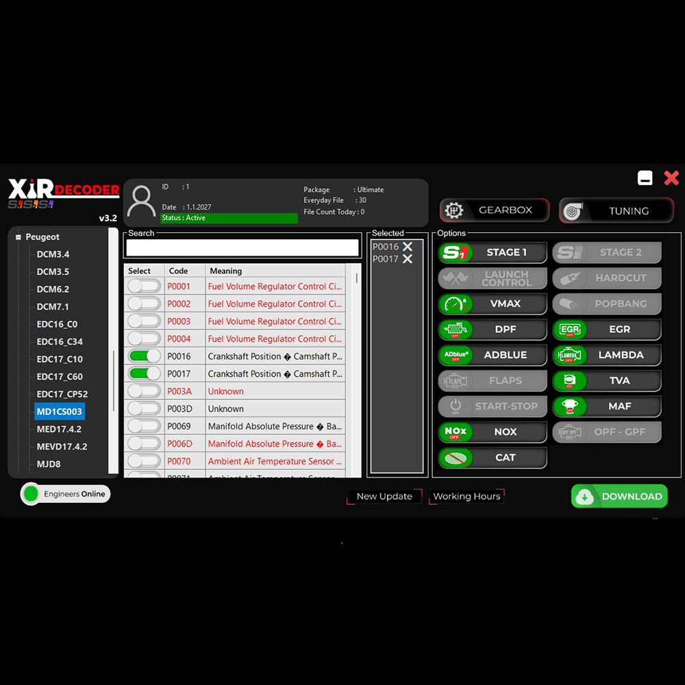 XirDecoder DTC - Chip Tuning - All Solutions Software Basic Version