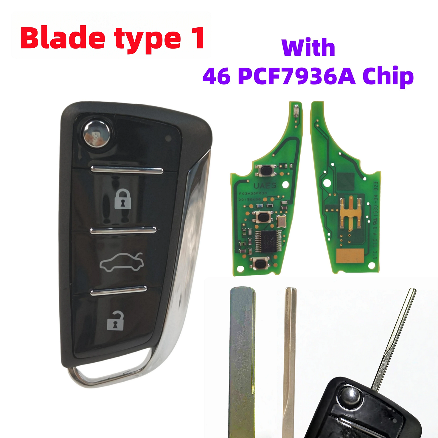 Original JAC S2 S3 T5 T40 Flip Remote Key 3704020U2260-F022 F012 433MHz ID46 PCF7936A Chip 3 Button