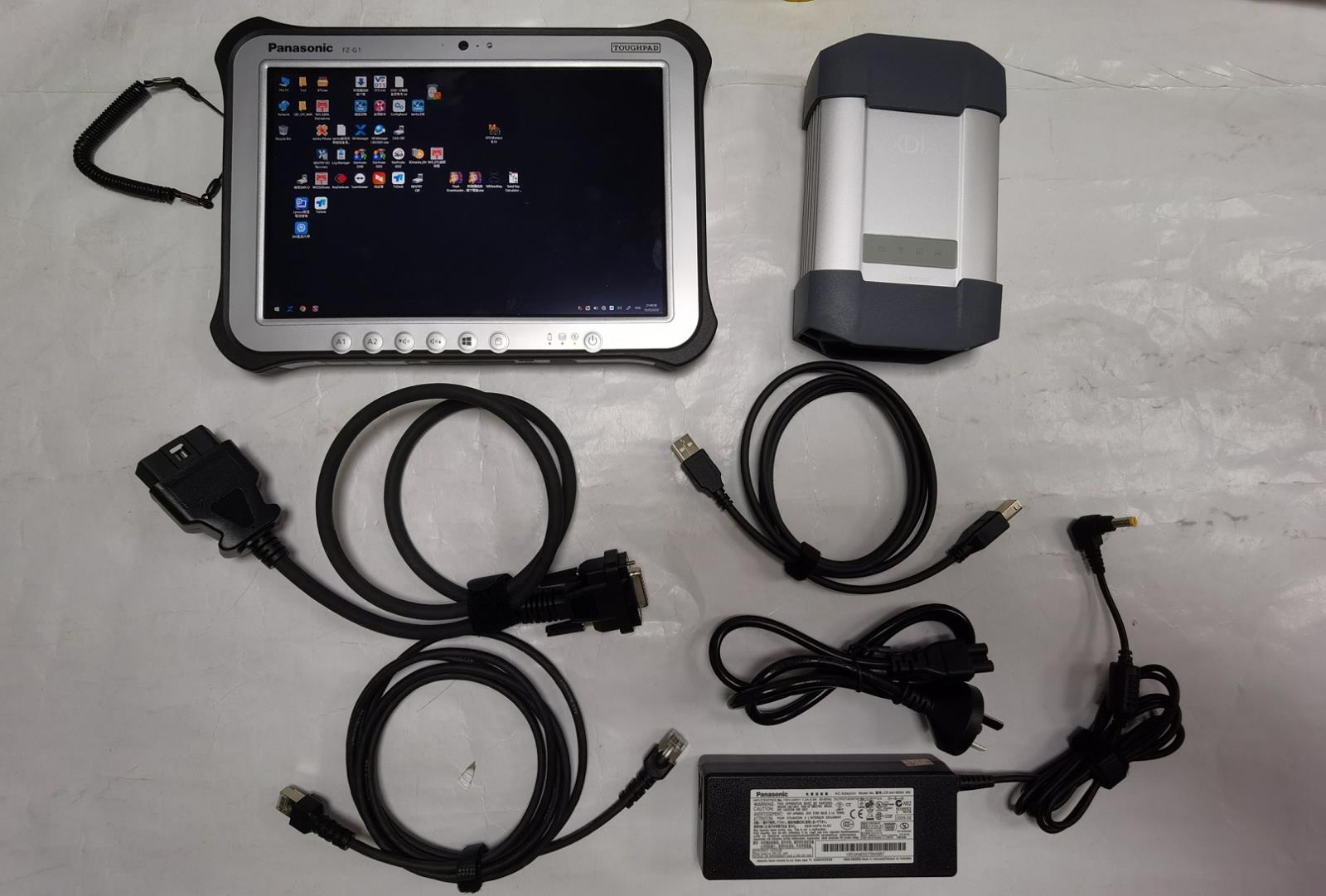 VXDIAG Mercedes Benz Xentry Diagnosis VCI BENZ C6 DOIP & AUDIO Pass Thru Multi Diagnostic Tool With Software V2025.12 Plus Panasonic FZ-G1 Tablet Ready to Use