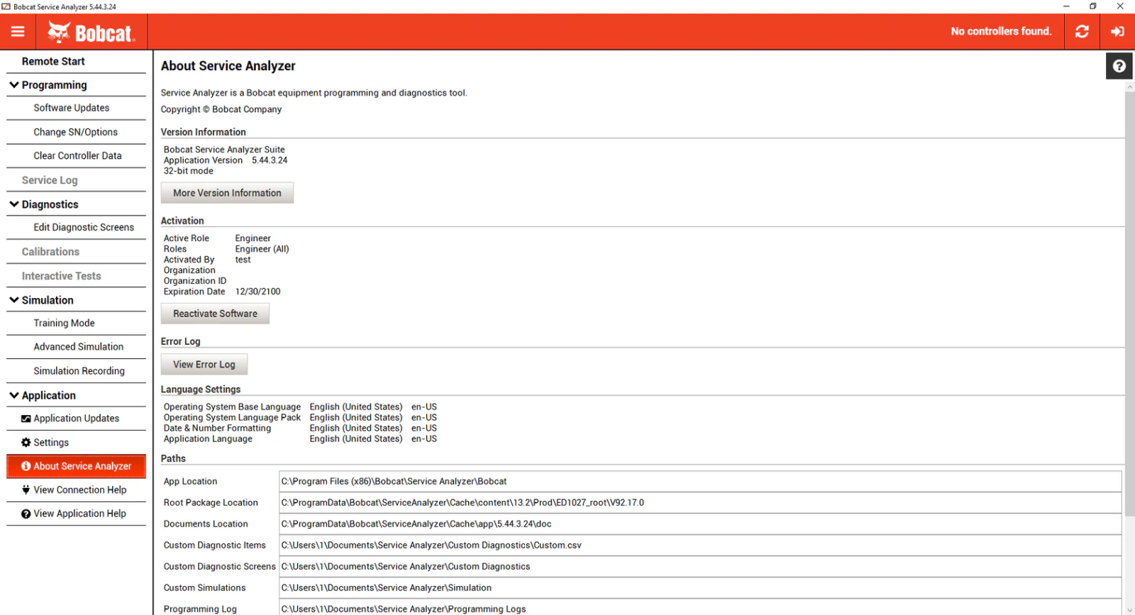 2026.04 BOBCAT SERVICE ANALYZER V5.44.3.24 Diagnostic Program