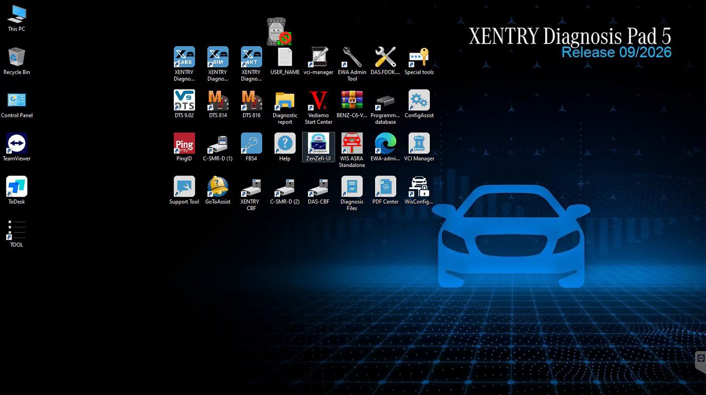 Xentry 2026.09 Full Software for MB STAR C6 Scanner Car Truck for Benz Program Diagnostic Software With Zenzefi Certificate DAS EPC WIS VEDIAMO DTS Contained in 500GB SSD Disk